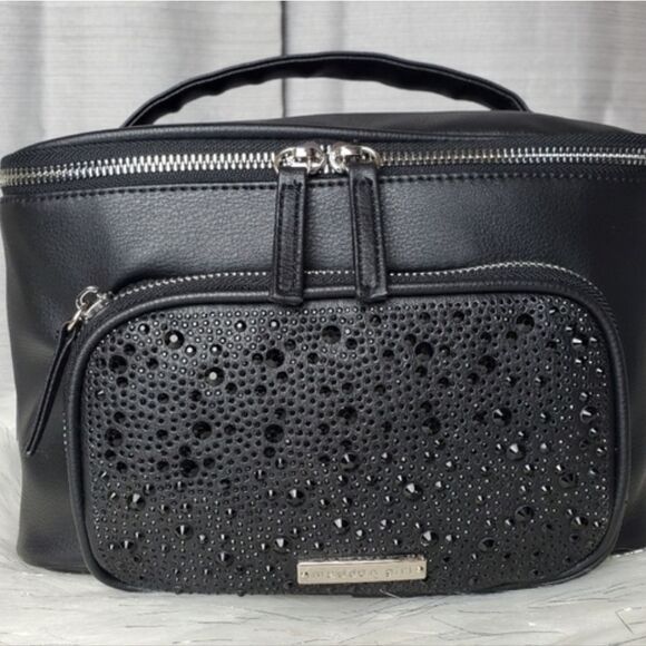 Madden Girl Rhinestone Large Cosmetic Vanity Case - Picture 3 of 8